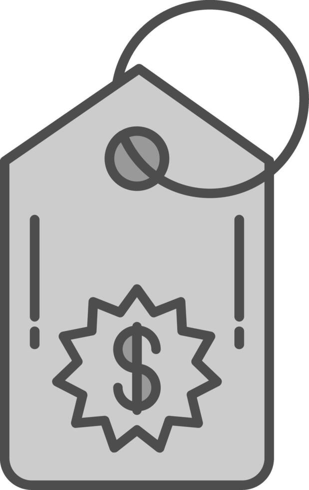 Price Tag Fillay Icon vector