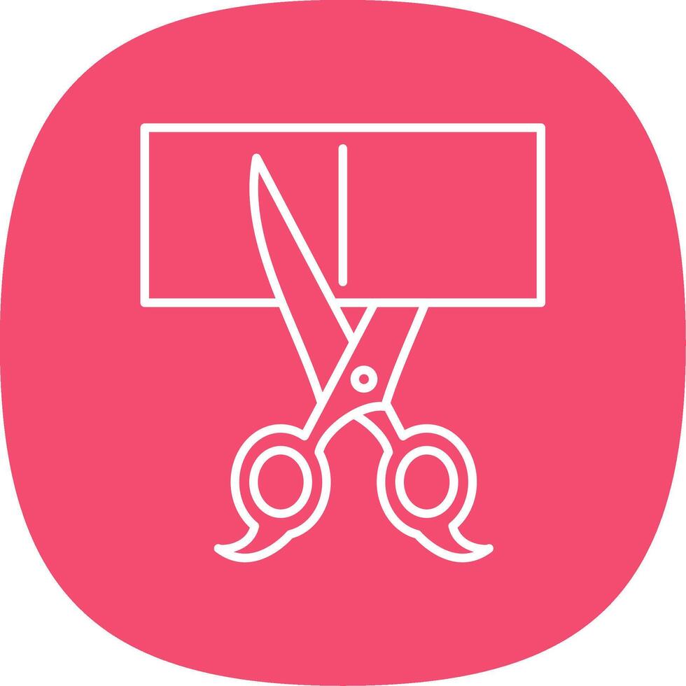 Scissors Line Curve Icon vector