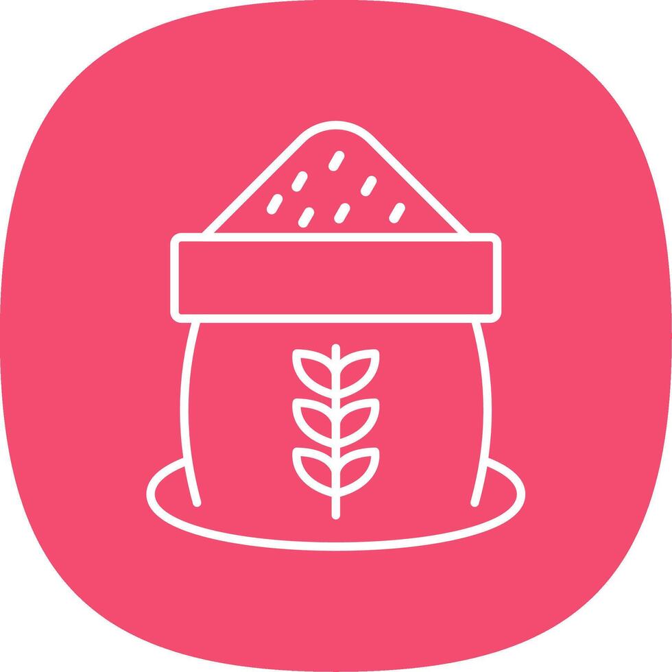 Grain Line Curve Icon vector