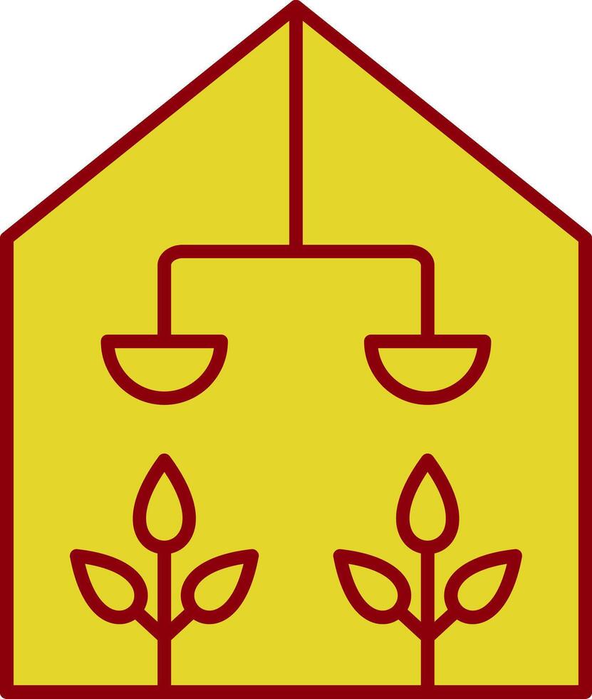 Greenhouse Line Two Color Icon vector