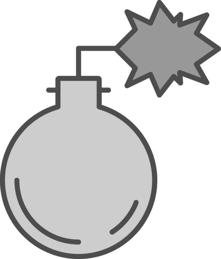 bomba relleno icono vector