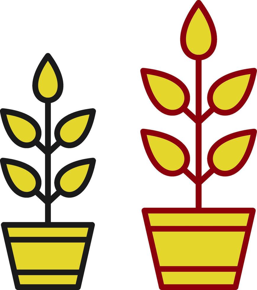 Grow Plant Line Two Color Icon vector