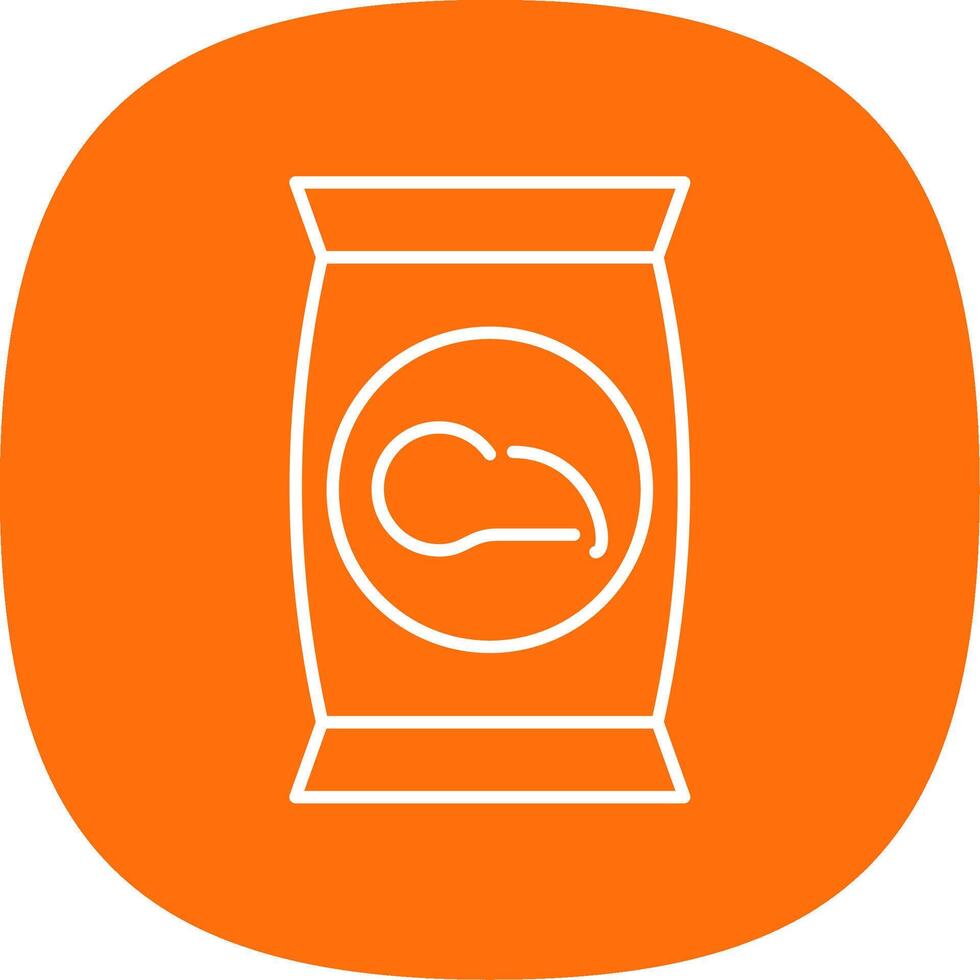 Crisps Line Curve Icon vector