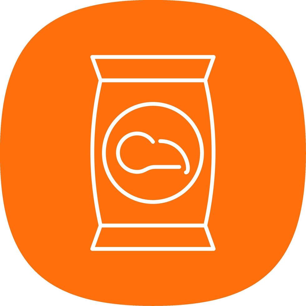 Crisps Line Curve Icon vector