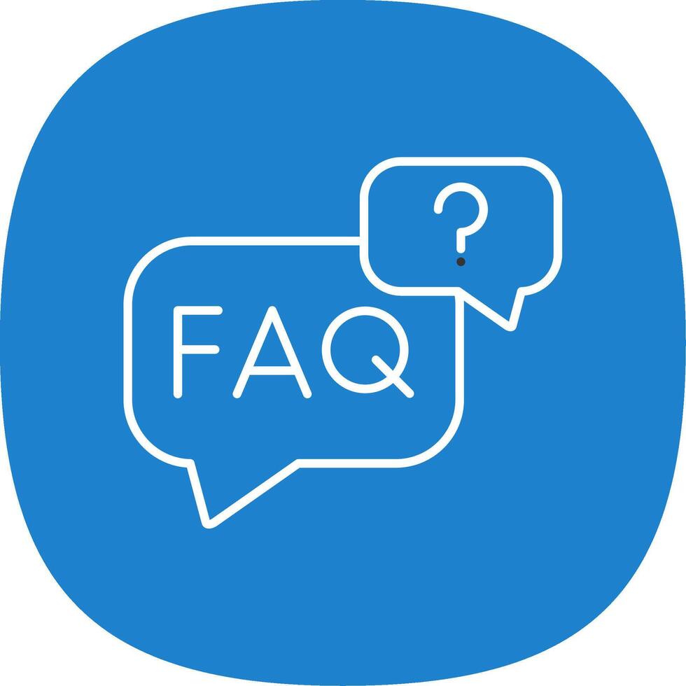 Faq Line Curve Icon vector