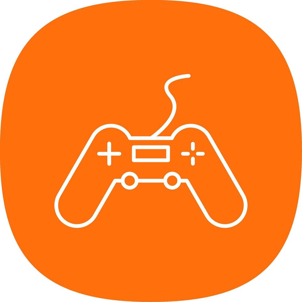 Gaming Line Curve Icon vector