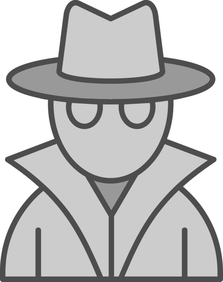 delincuente relleno icono vector