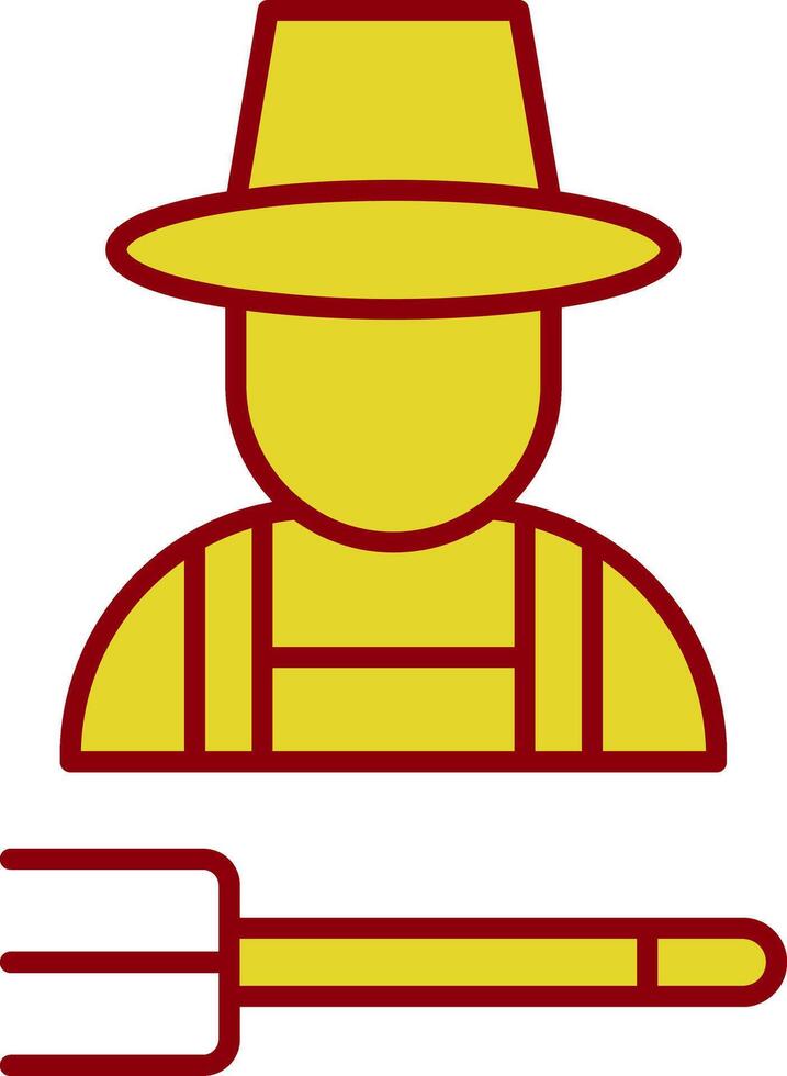 Farmer Line Two Color Icon vector