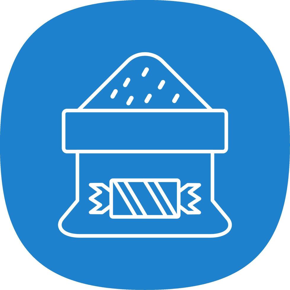 Sugar Line Curve Icon vector