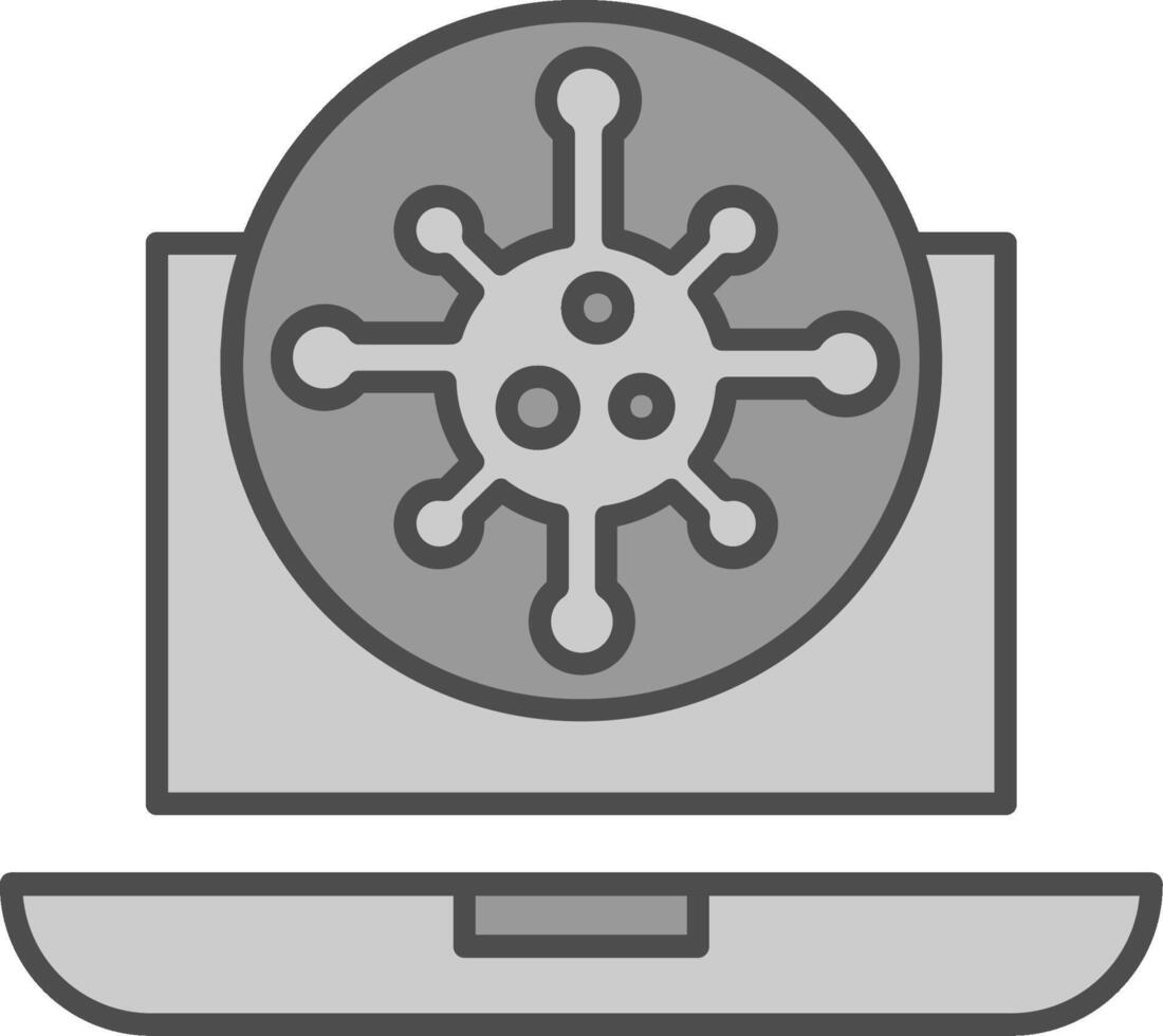 Virus Fillay Icon vector