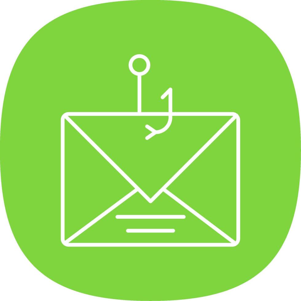 Phishing Line Curve Icon vector