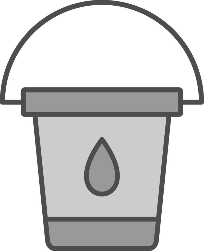 Water Bucket Fillay Icon vector