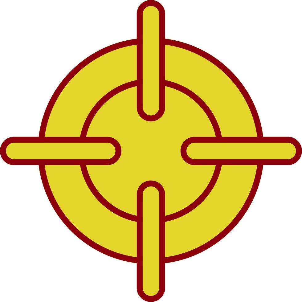 Target Line Two Color Icon vector