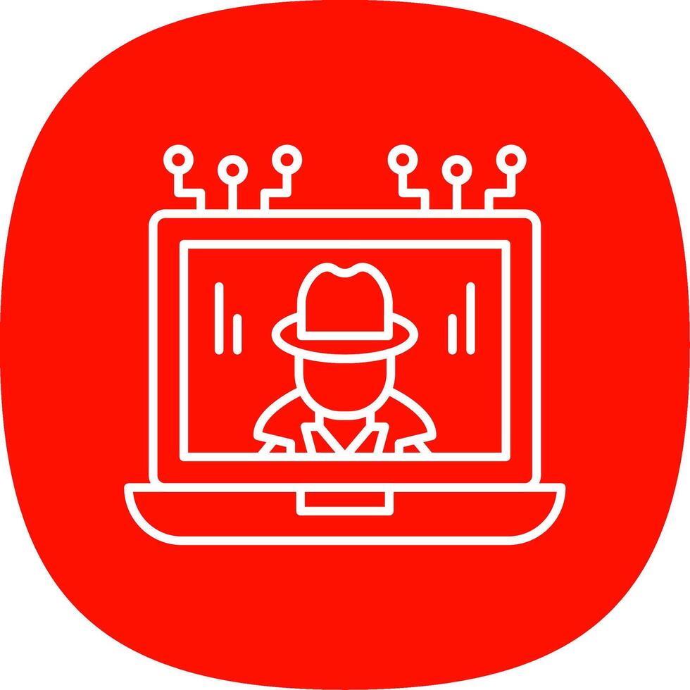 Fraud Line Curve Icon vector