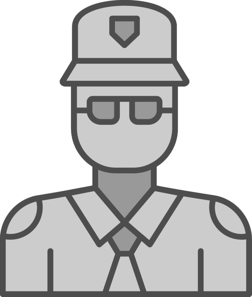 policía relleno icono vector