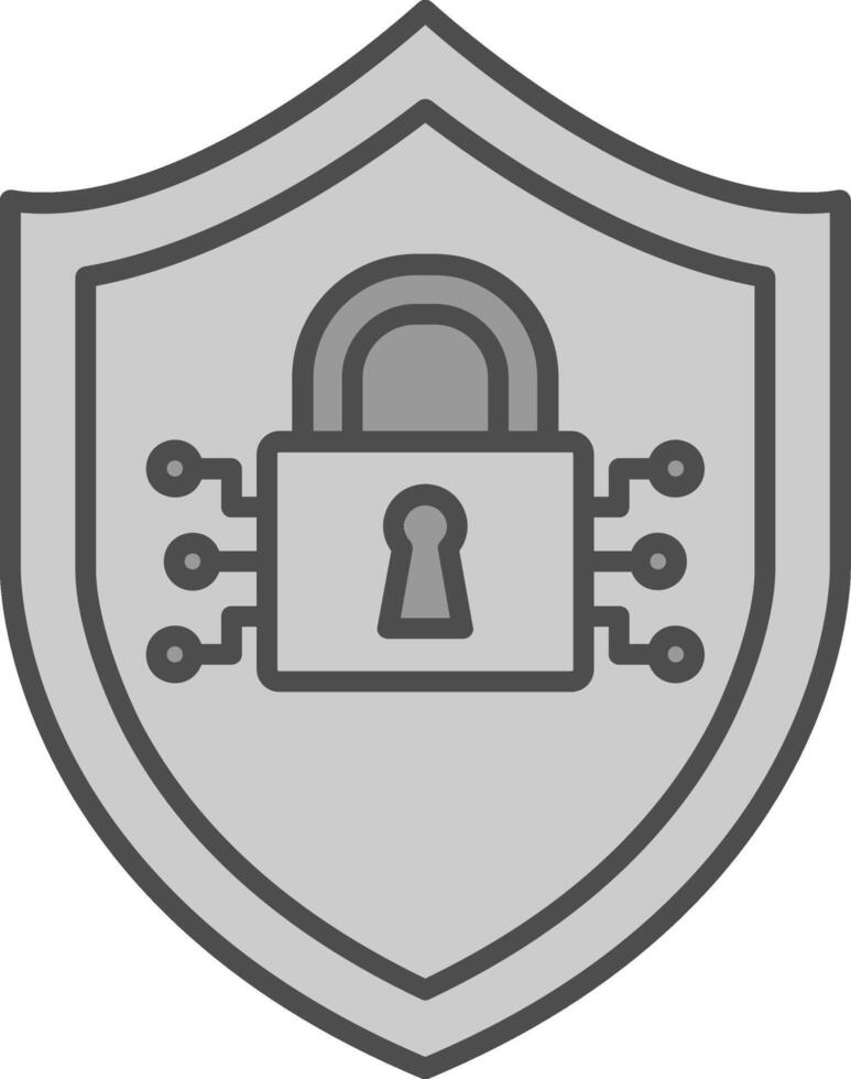 Cyber Security Fillay Icon vector