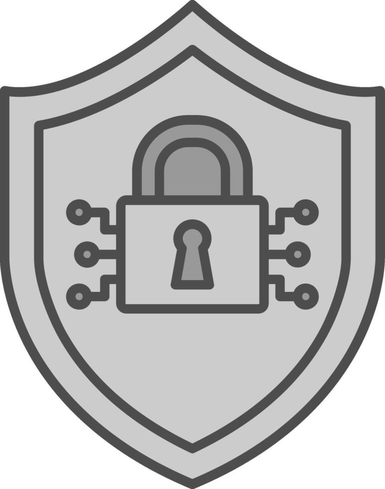 Cyber Security Fillay Icon vector