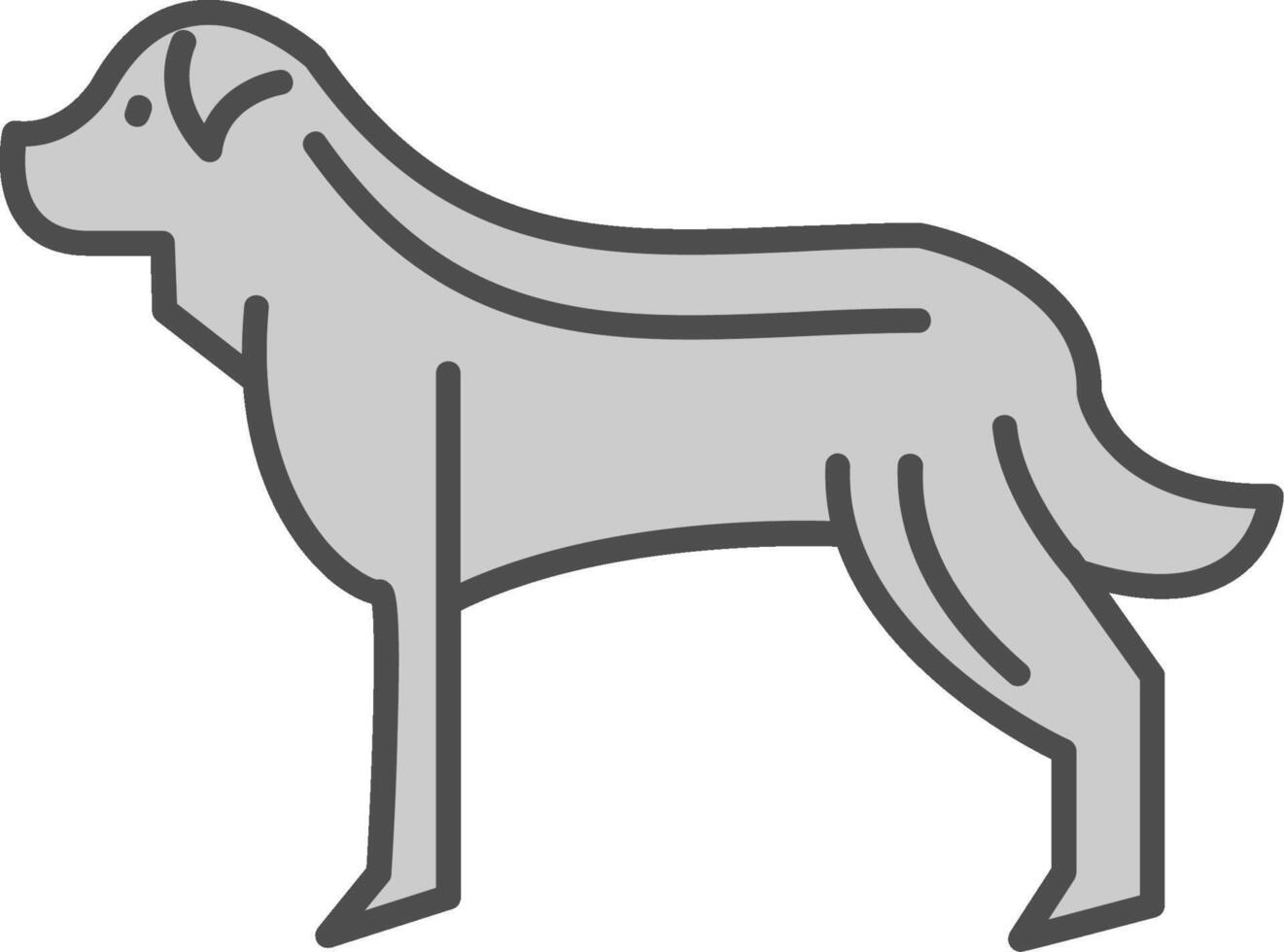 perro relleno icono vector