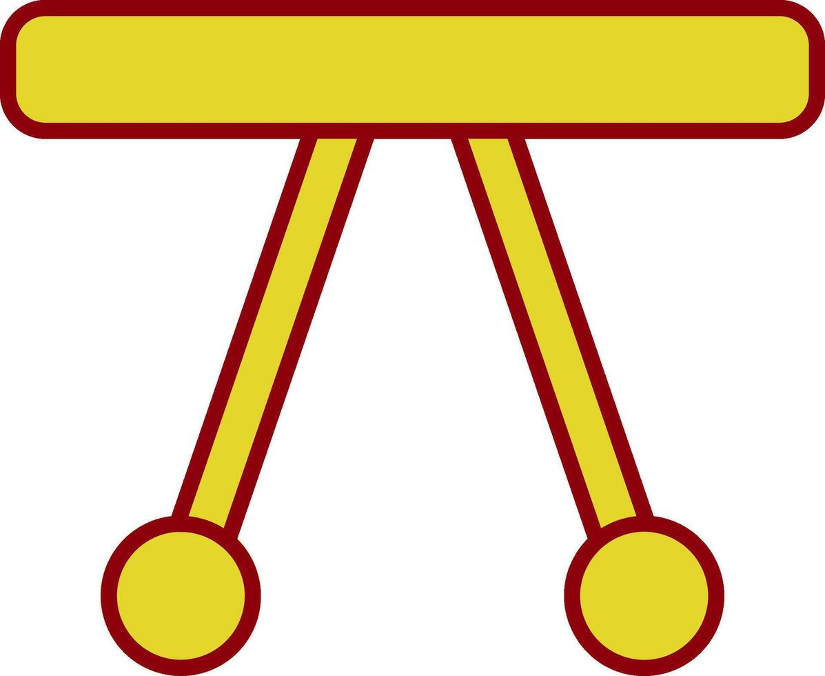 Swinging Cradle Line Two Color Icon vector