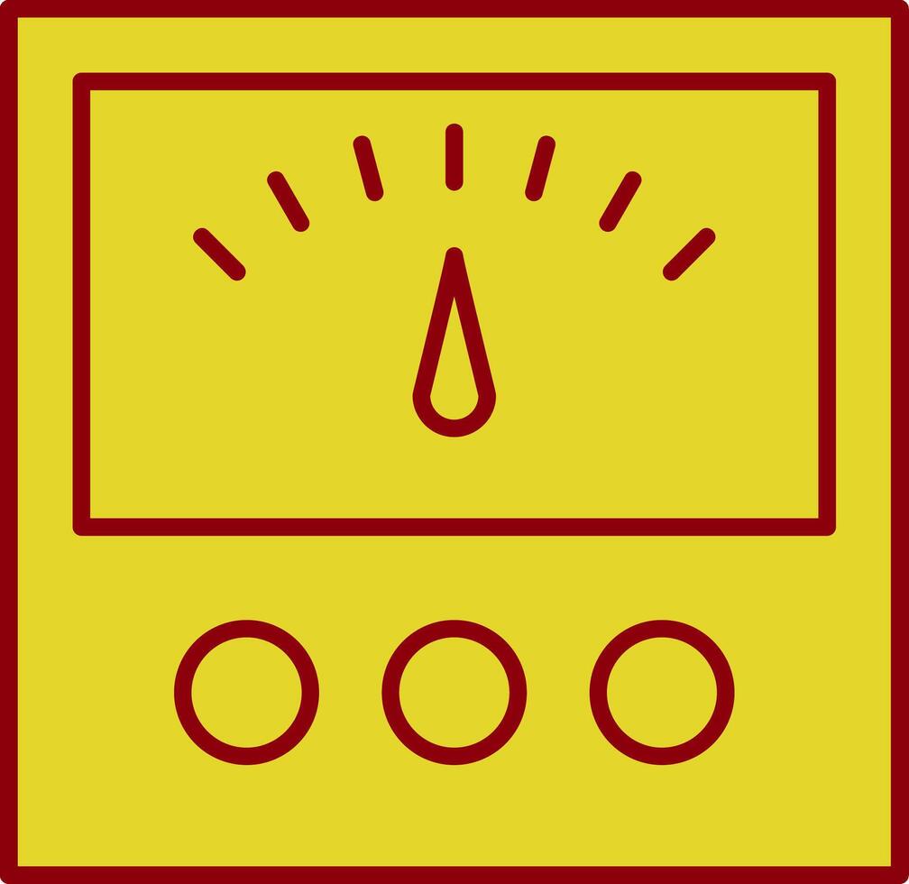 voltaje indicador línea circulo icono vector
