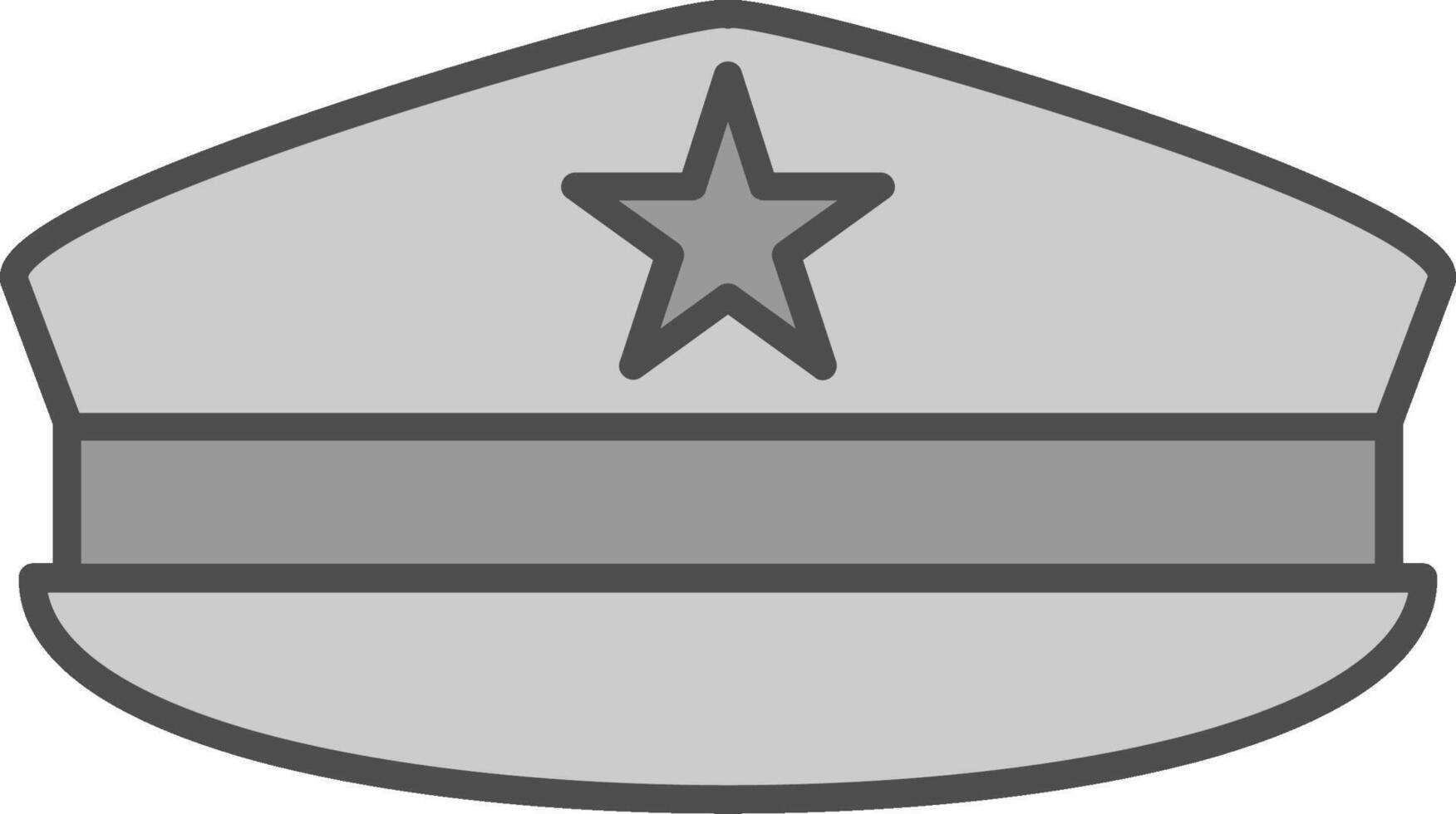Military Hat Fillay Icon vector