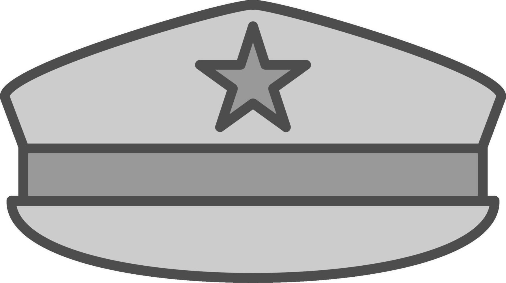 Military Hat Fillay Icon vector