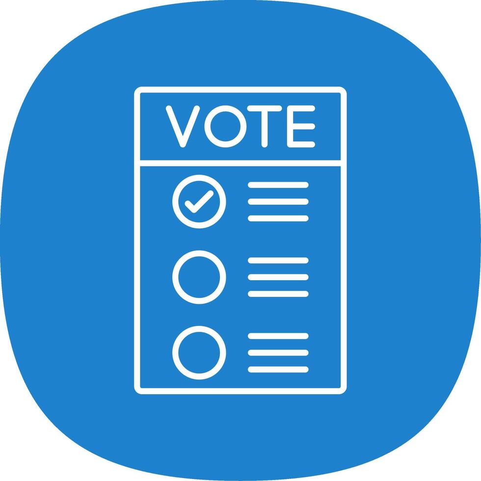 Number of vote Line Curve Icon vector