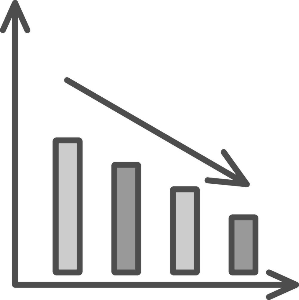 Bar Chart Fillay Icon vector