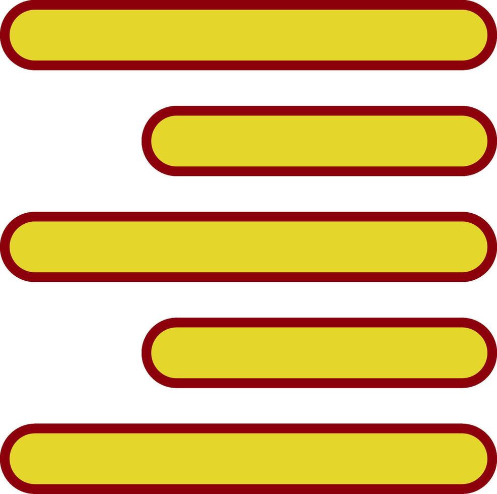 Horizontal Right Align Line Two Color Icon vector