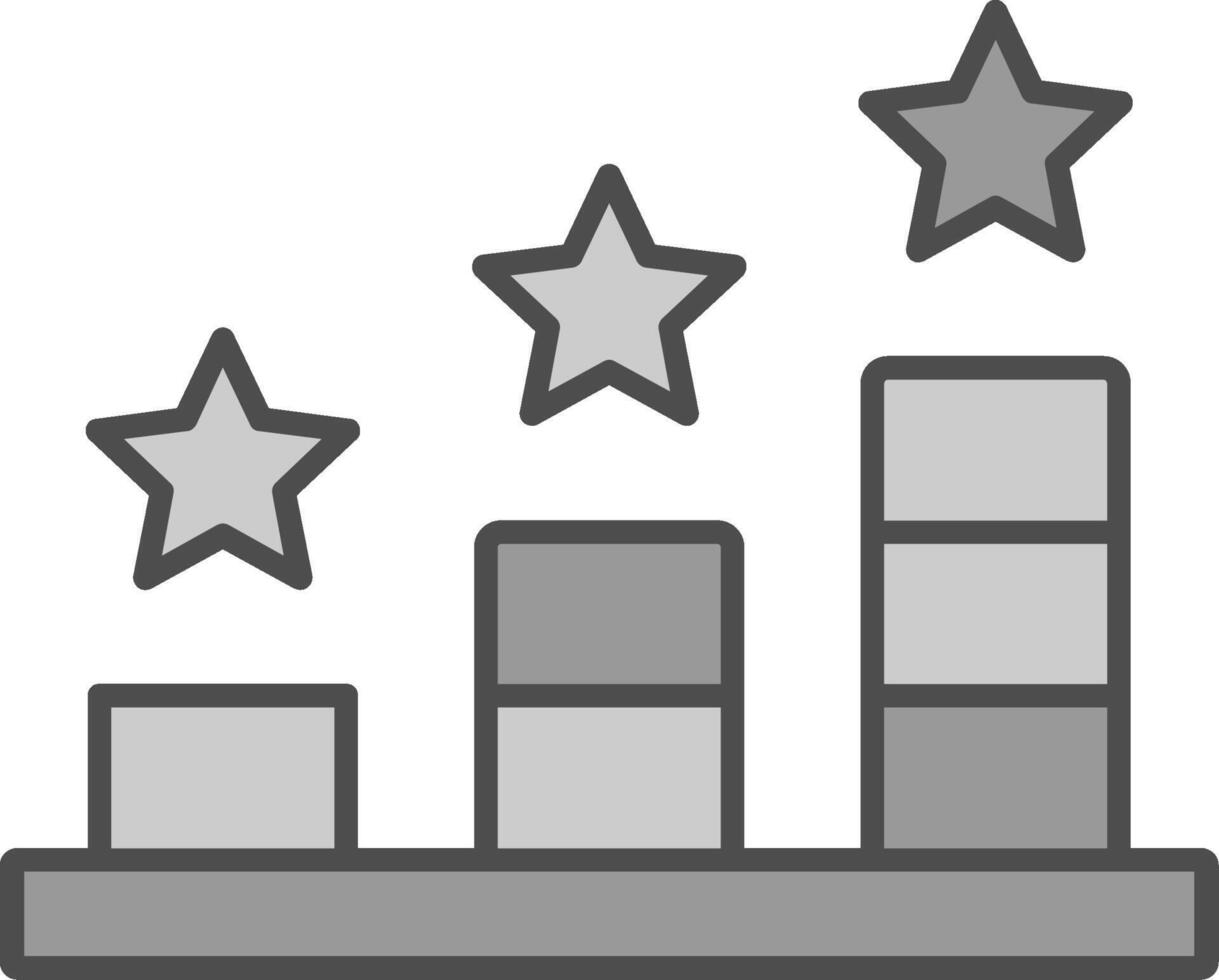 Ranking Fillay Icon vector