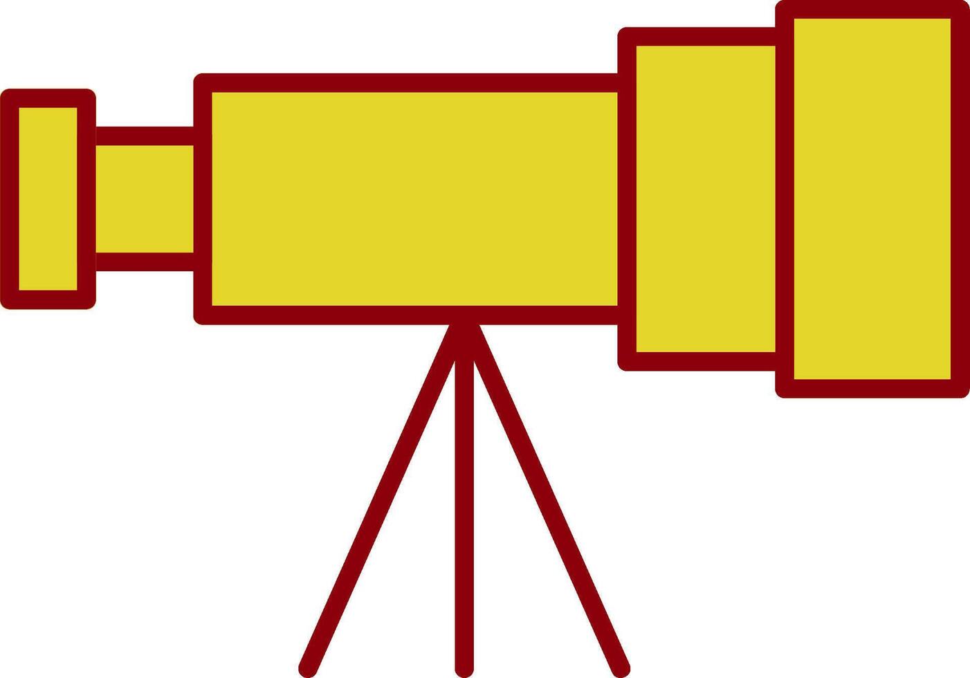 Telescope Line Two Color Icon vector