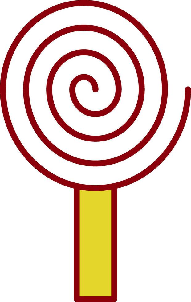 espiral línea dos color icono vector