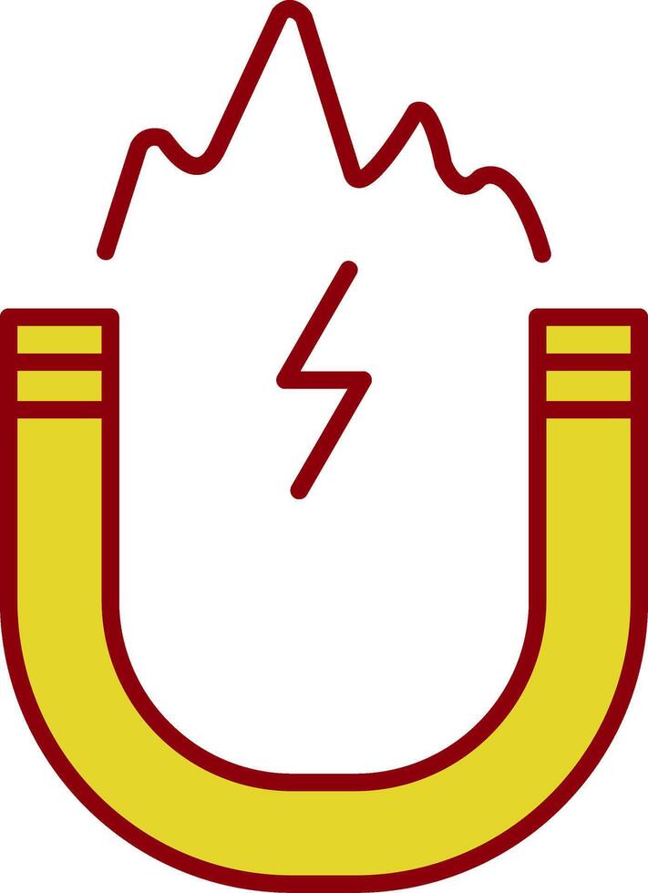 Electromagnetic Line Circle Icon vector