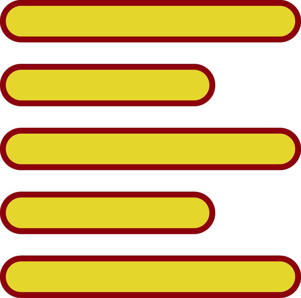 Horizontal Left Align Line Two Color Icon vector