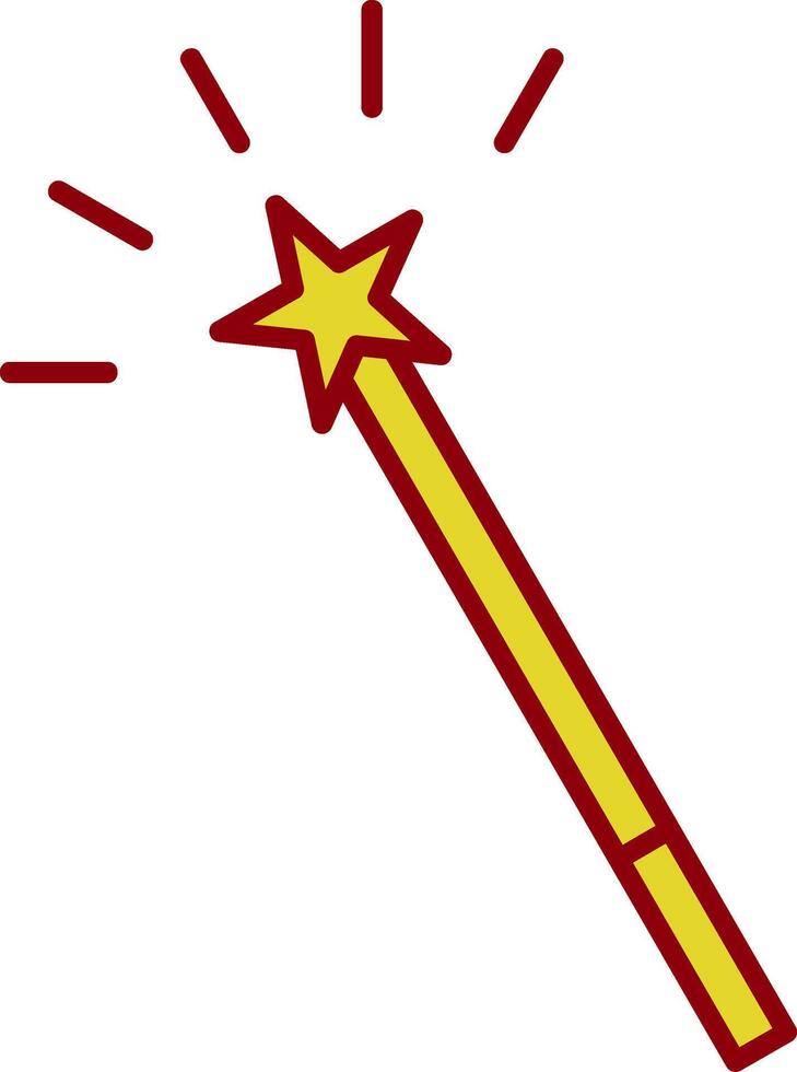 Magic Wand Line Two Color Icon vector