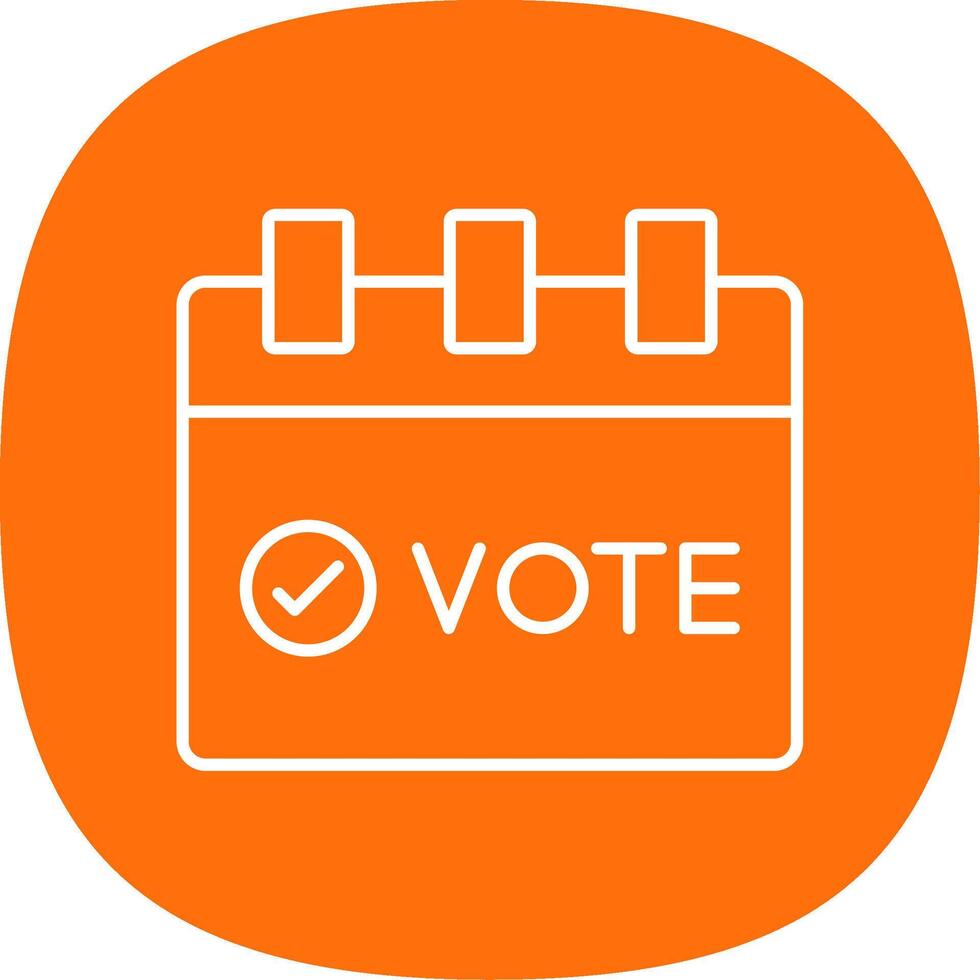 Elections Line Curve Icon vector