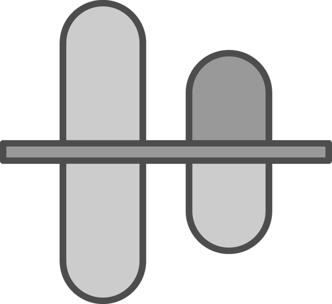 Vertical Align Centre Fillay Icon vector