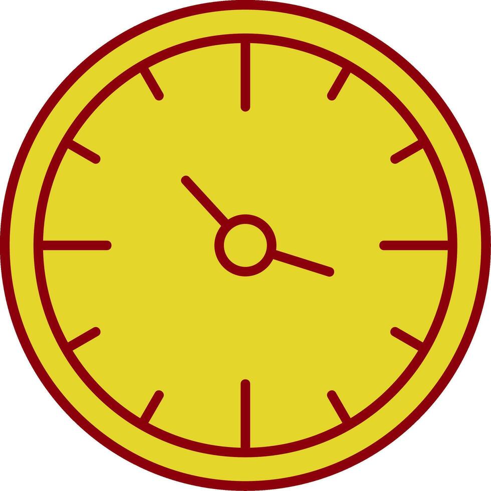 Clock Line Two Color Icon vector