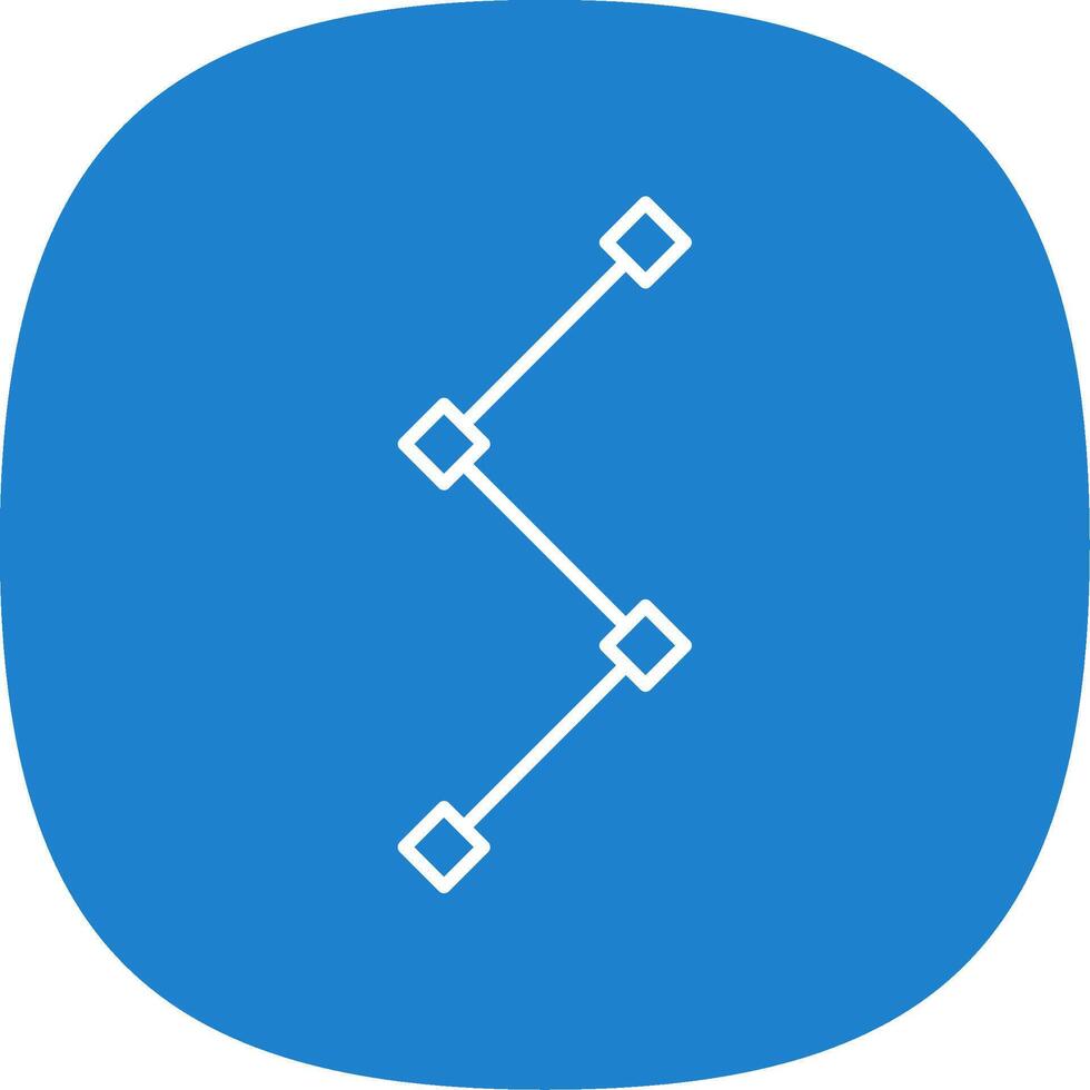 Path Line Curve Icon vector