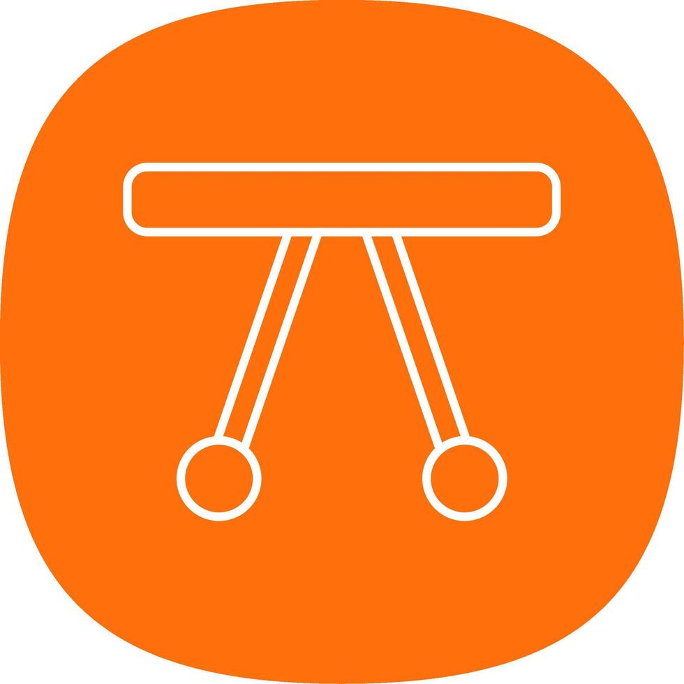 Swinging Cradle Line Curve Icon vector