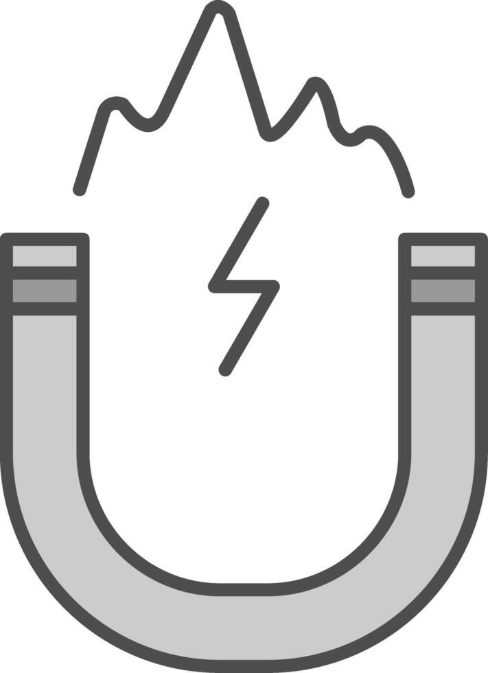 electromagnético relleno icono vector