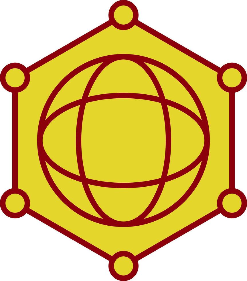 Network Line Two Color Icon vector