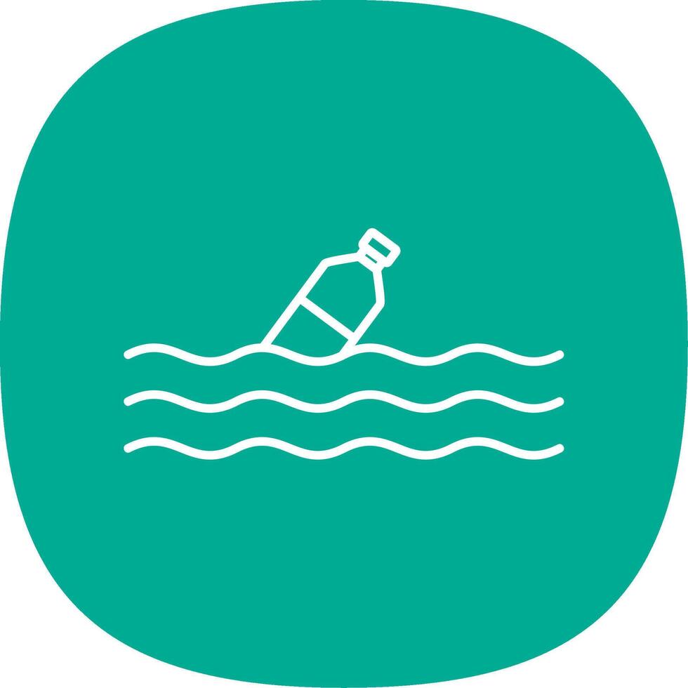 Floating Line Curve Icon vector