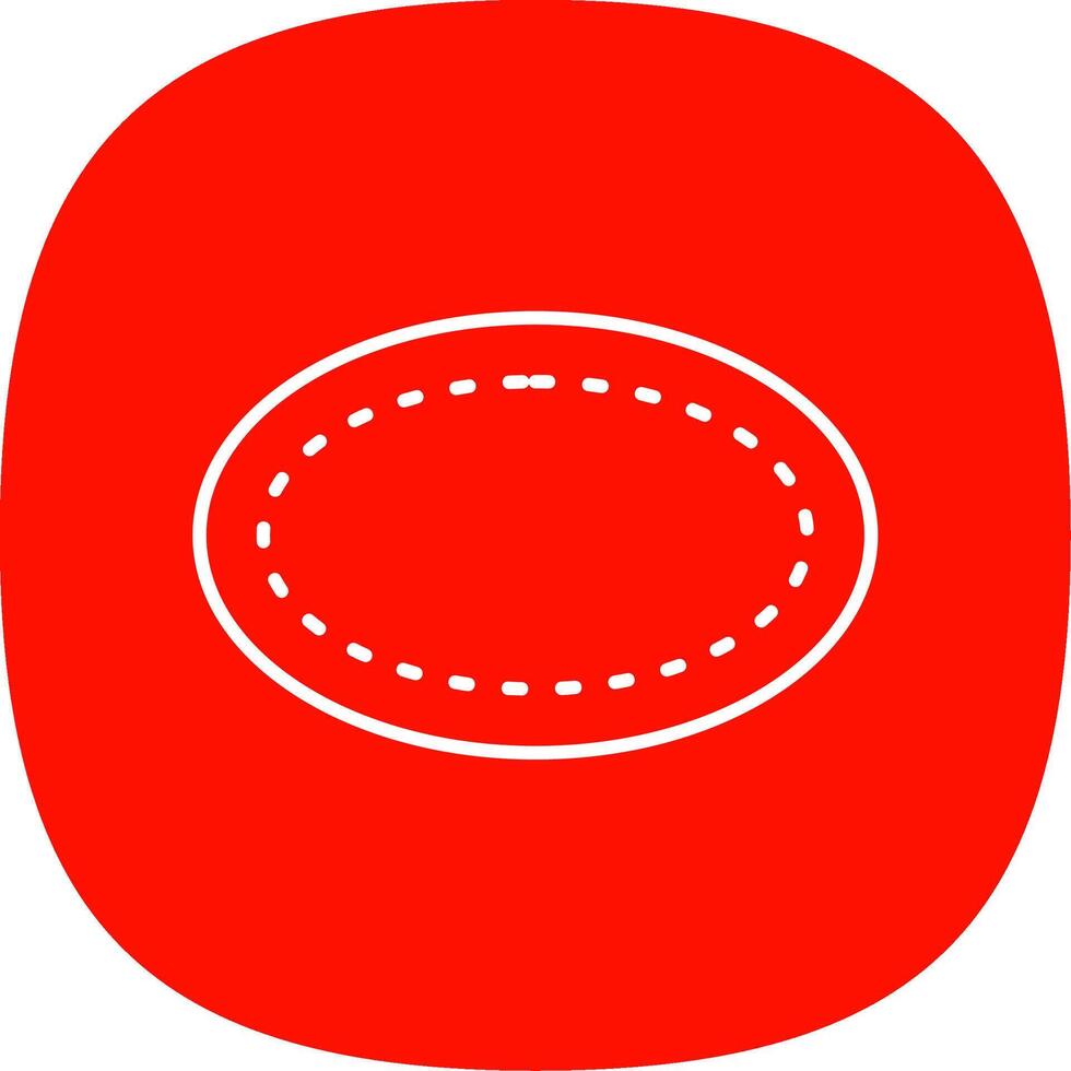 oval línea curva icono vector