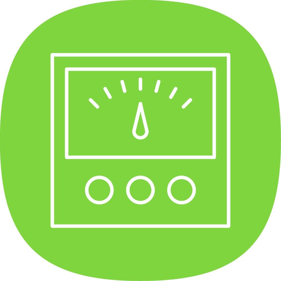 Voltage Indicator Line Curve Icon vector