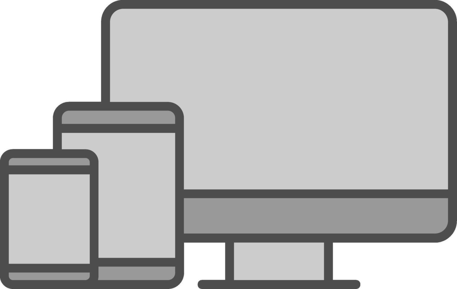 Responsive Design Fillay Icon vector