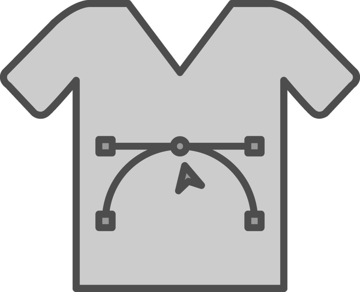 camisa diseño relleno icono vector