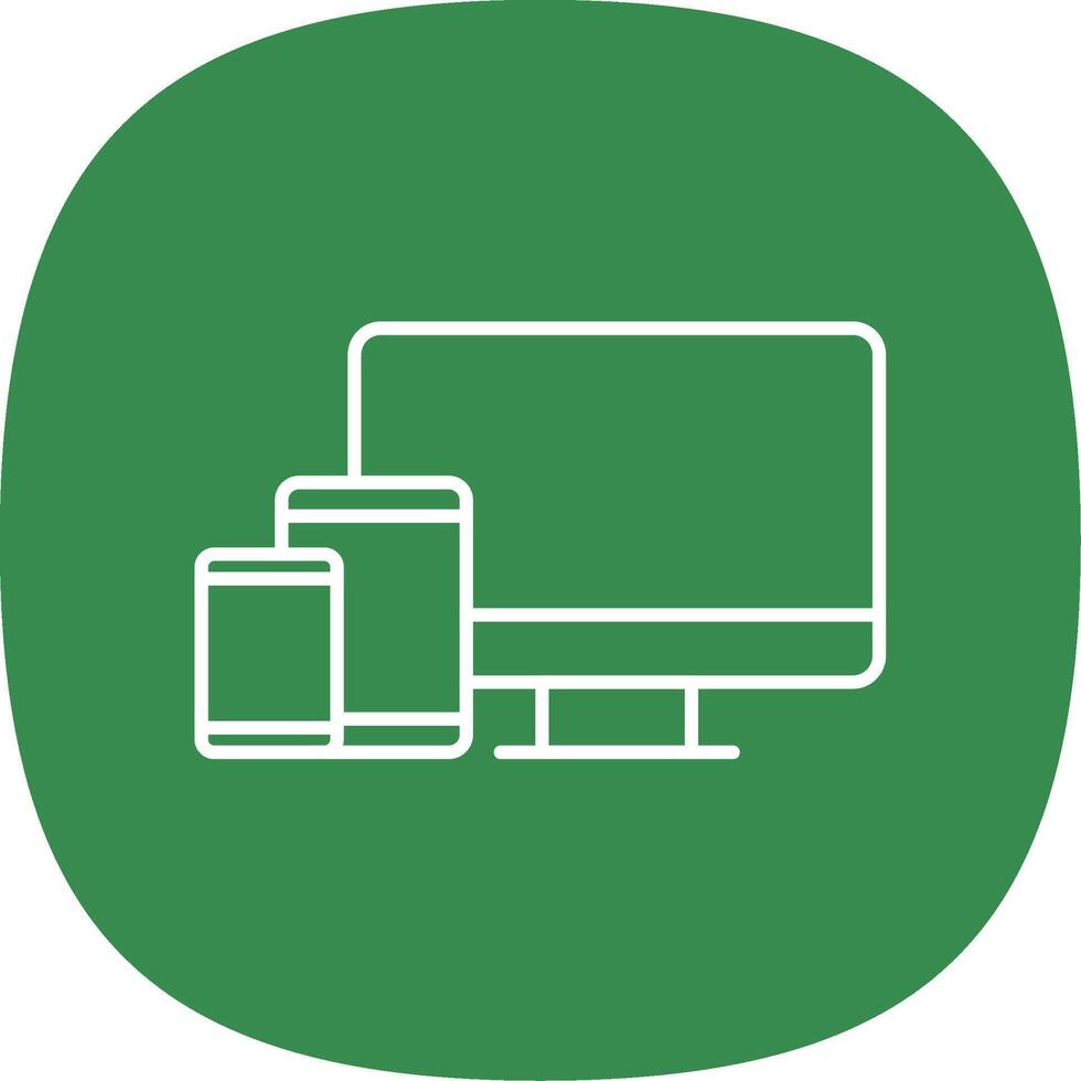 Responsive Design Line Curve Icon vector