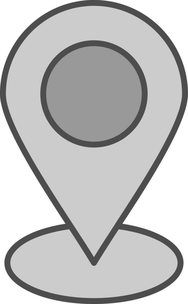 Location Line Two Color Icon vector