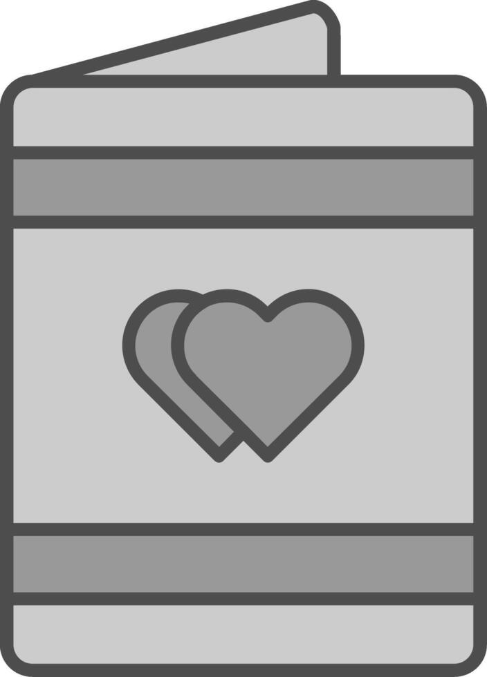 Wedding Card Fillay Icon vector